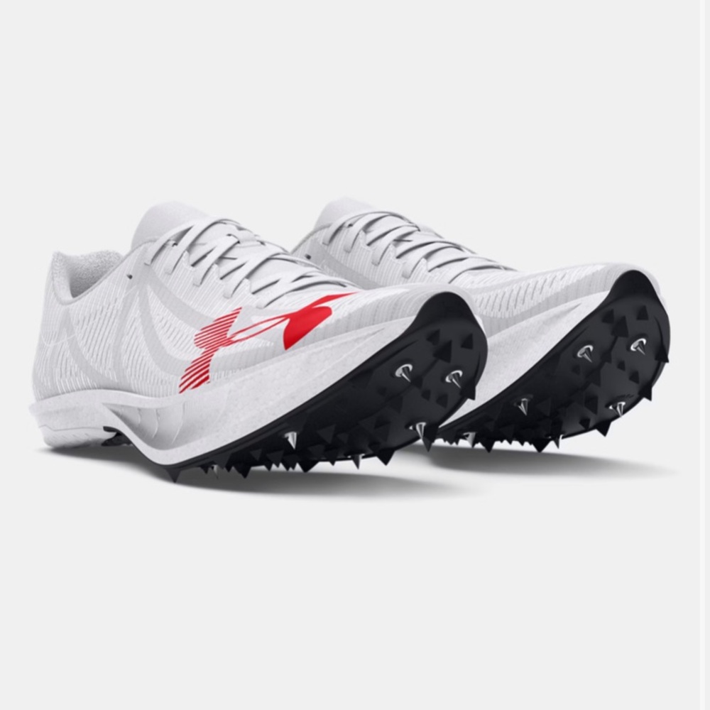 Under Armour White and Red Athletic Shoes